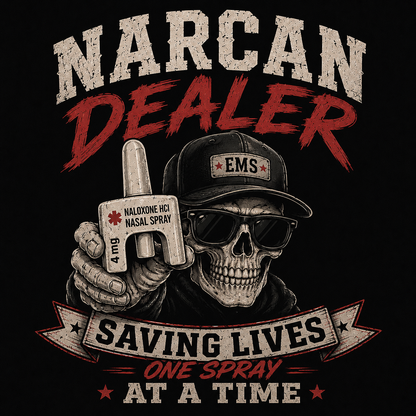 Narcan Dealer Tee — Saving Lives One Spray at a Time